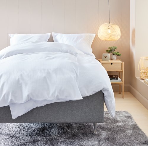 Duvet cover set INGEBORG sateen Single white