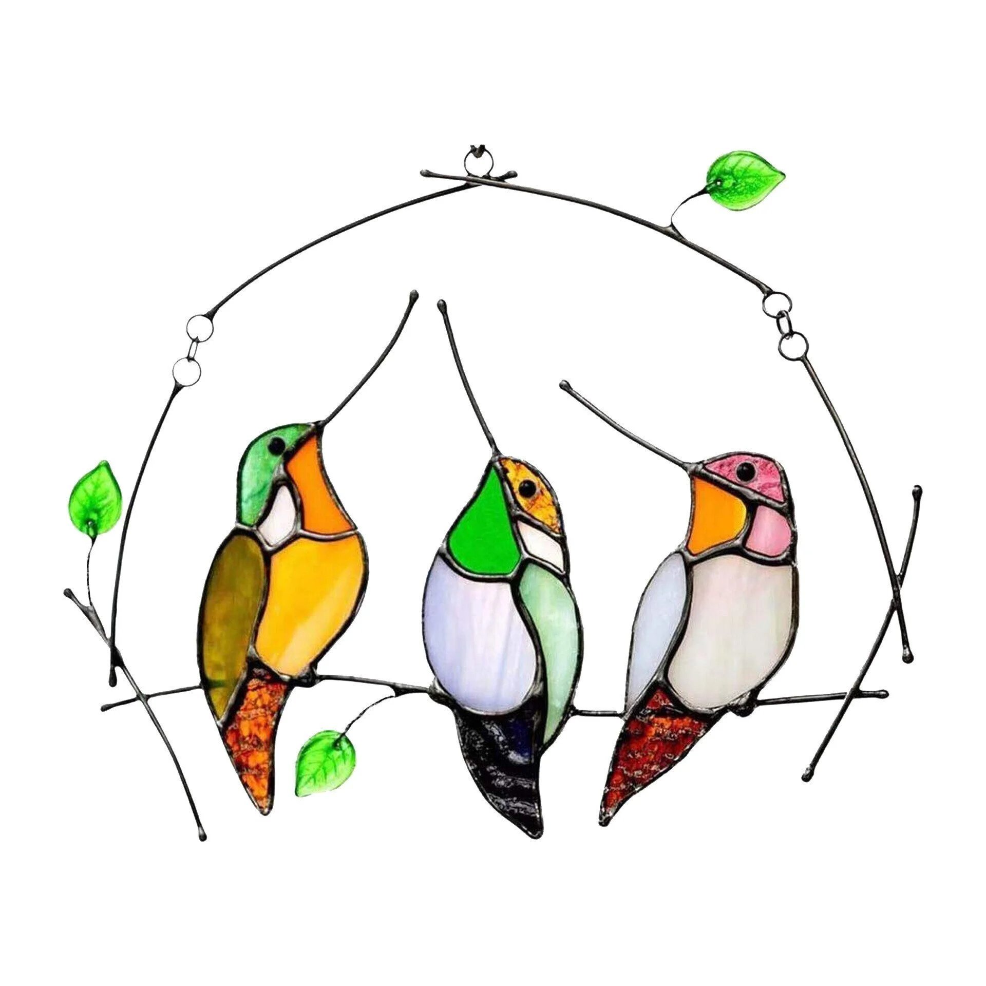 Last Day 70% OFF-Birds Stained Window Panel Hangings