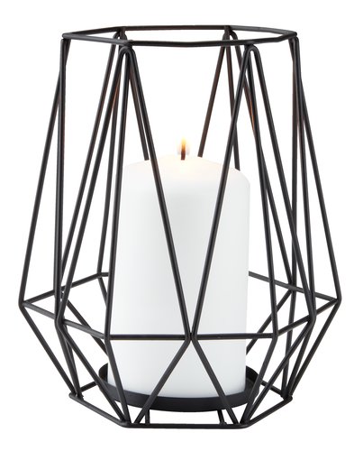 Candle holder NORDIC D16xH19cm black