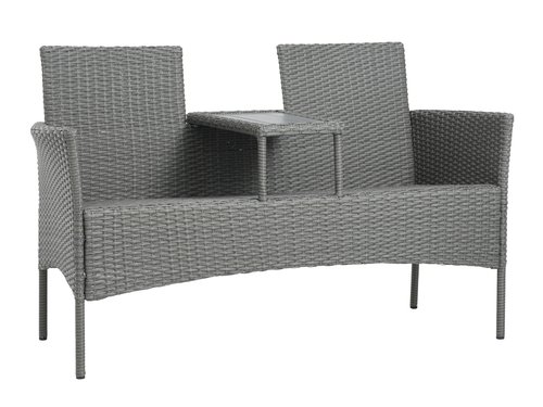 Garden bench FASTERHOLT W138xD61 grey