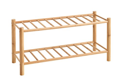 Shoe rack VANDSTED 2 shelves bamboo