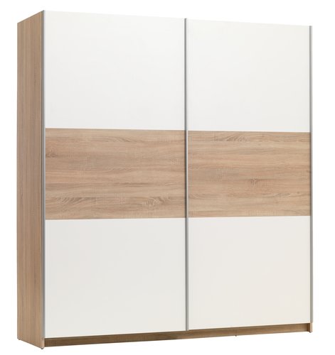 Wardrobe SATTRUP 201x219 white/oak