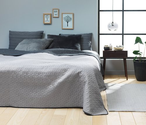 Bed throw ROSENTRE 240x260 grey