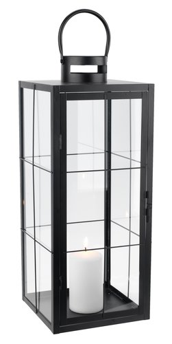 Lantern VILLADS W20xL20xH50cm black