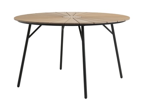 Garden table RANGSTRUP D130 natural/black