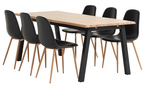SKOVLUNDE L200 + 4 JONSTRUP black/oak