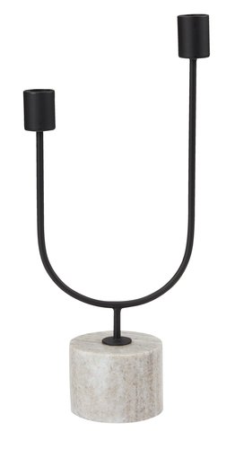 Candlestick KURT W15xL7xH33cm black