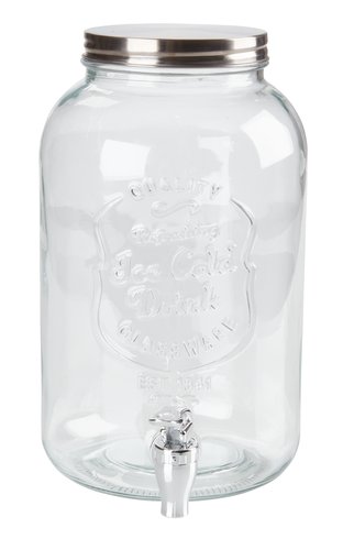 Container with tap LEMONADE 3.5 ltr. glass clear