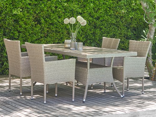 STRIB L200 table + 4 AIDT chair natural