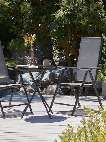 RADSTRUP D60 table + 2 MELLBY chair black