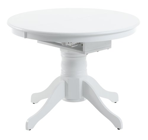 Dining table ASKEBY D100 w/ex.leaf white