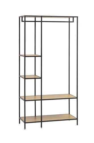 Hallway unit TRAPPEDAL oak/black