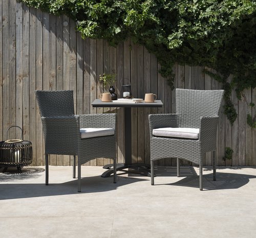 HOBRO L70 table + 2 AIDT chair grey