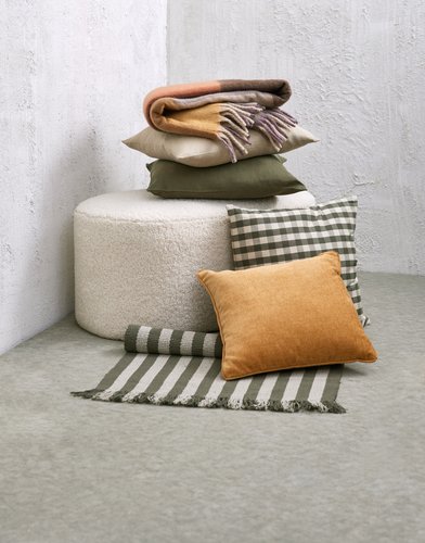 Cushion HORNFIOL chenille 45x45 yellow