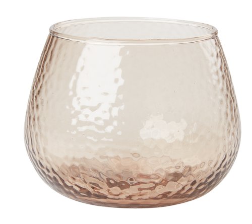 Tealight holder ALLAN D10xH8cm brown