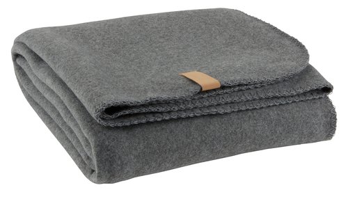 Throw DAGLILJE 130x170 fleece dark grey