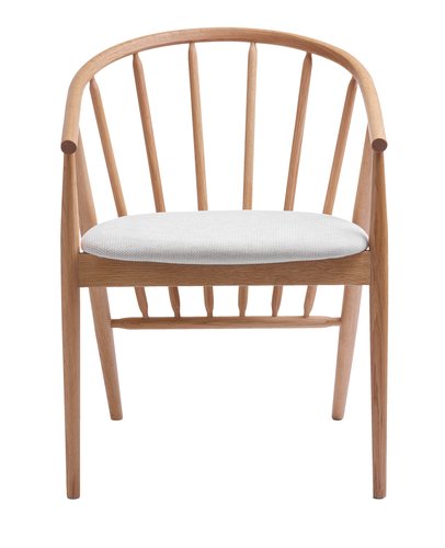 Dining chair ARNBORG oak/cream