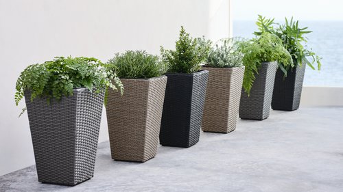 Planter basket BLOMMOR W31xL31xH50 black