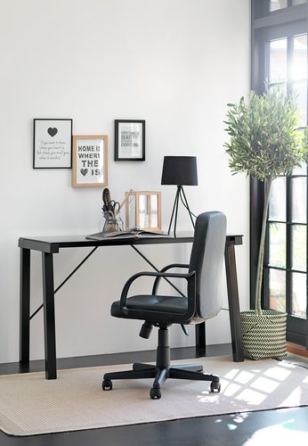 Office chair NIMTOFTE black faux leather