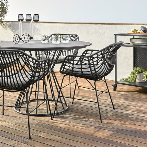 Garden table FAGERNES D110 grey
