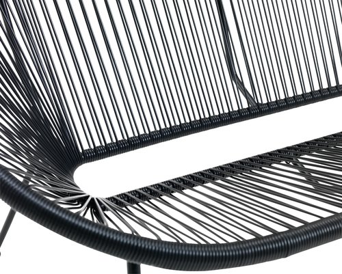 Lounge sofa UBBERUP 2-seater black