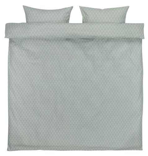 Duvet cover set MARCELA flannel Double dusty green