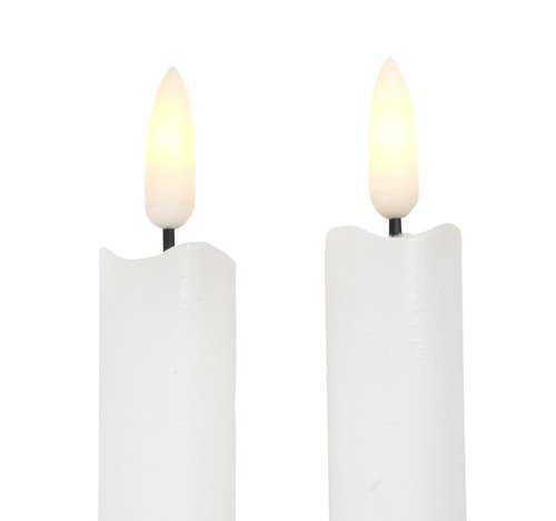 LED taper candle CALLE H25cm pack of 2