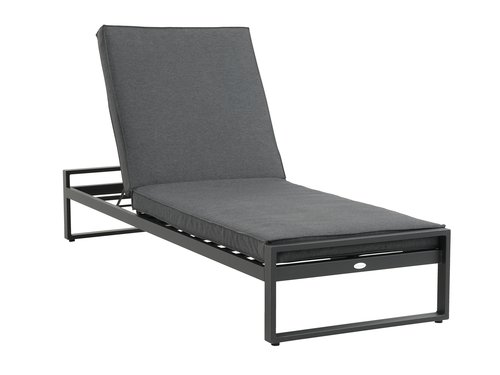 Sun lounger VONGE W75xL210 quick-dry black