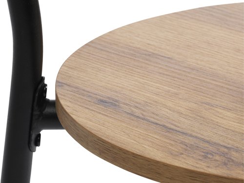Dining chair GADSTRUP black/oak colour