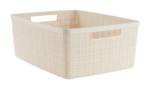 Basket JUTE 12L plastic off-white