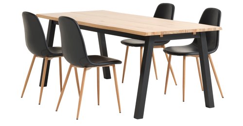 SKOVLUNDE L200 + 4 JONSTRUP black/oak