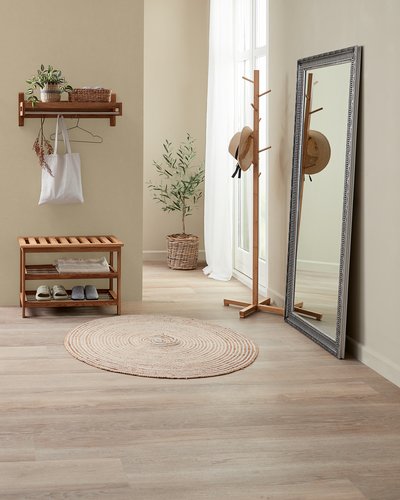 Bench TOMMERUP w/shoe shelves oak