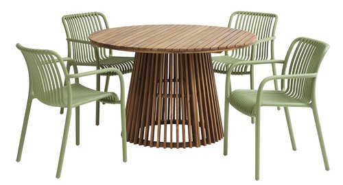 Garden table HOLTE D120 hardwood