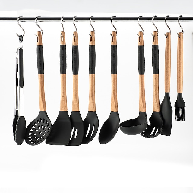 10pcs Stainless steel solid S-shaped hook kitchen appliance hook stainless steel S-shaped hook crossbar hook