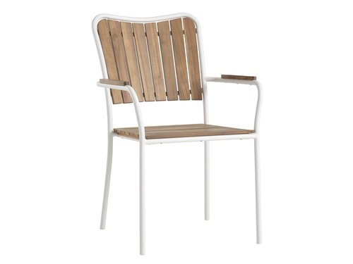 Stacking chair BASTRUP hardwood/white