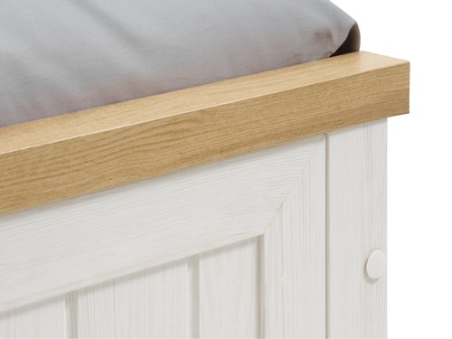 Bed frame MARKSKEL King oak/white