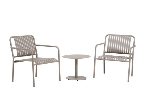 Lounge set FURUSET 2pers dark sand
