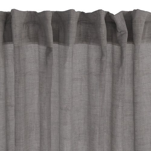 Curtain UNNEN 1x140x300 linen-look grey