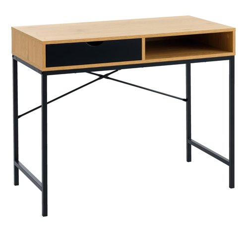 Desk TRAPPEDAL 48x95 oak/black