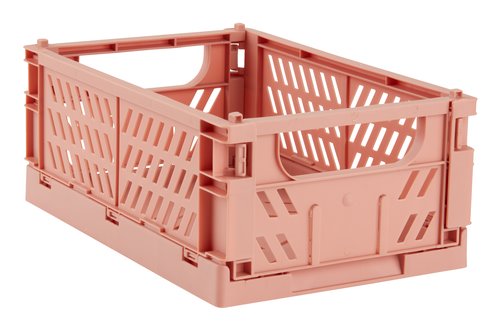 Basket MILAS W16xL25xH10 foldable coral