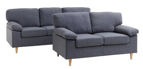Sofa set GEDVED set of 2 dark grey
