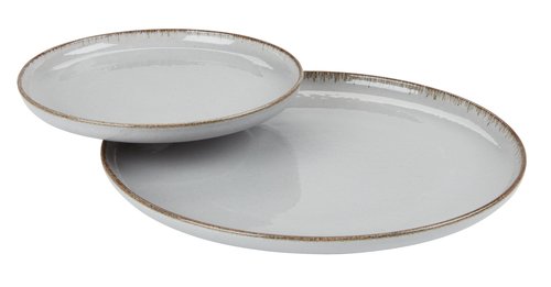 Plate FERDUS D27cm porcelain grey