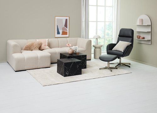 Coffee table TINGSTED 45x45/55x55 marble colour 2 pcs