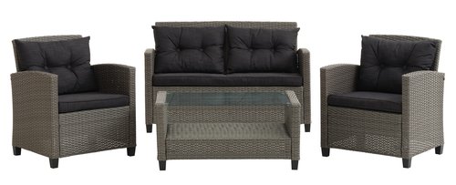 Lounge set MORA 4-seater grey