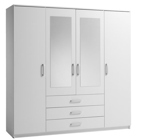 Wardrobe VELLERUP 200x200 combi white