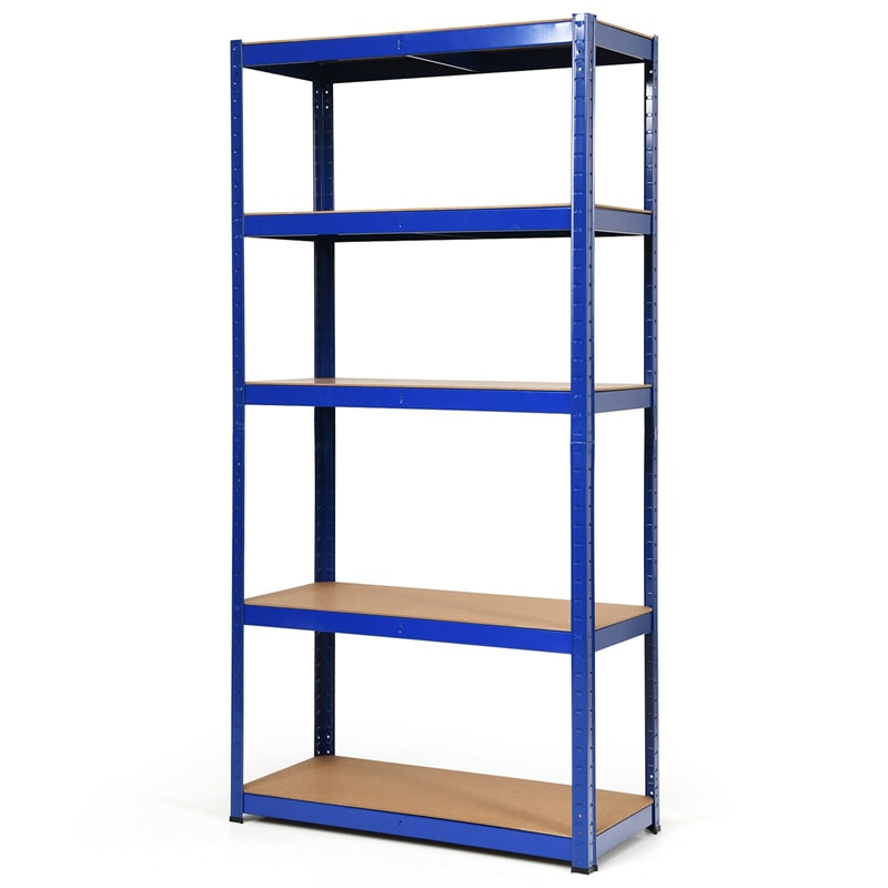 72 Inch 5-Shelf Steel Garage Storage Rack Display Stand with Adjustable Shelves