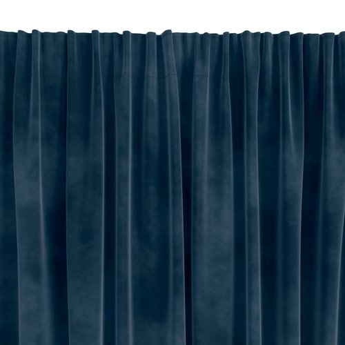 Curtain AUSTRA 1x140x300 velvet blue
