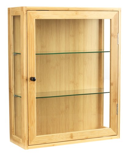 Wall cabinet RIBE 1 glass door natural