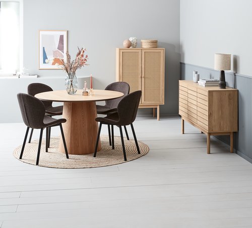 Sideboard HALMBY 3 doors oak colour