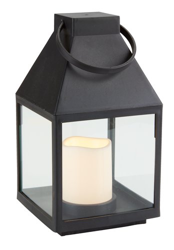 Lantern MYRRIKSE W14xL14xH25cm w/LED black
